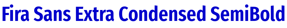 Fira Sans Extra Condensed SemiBold шрифт